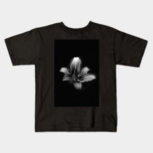 Flower with Black Background Kids T-Shirt